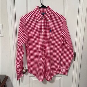 Ralph Lauren Red Checkered Men's Shirt